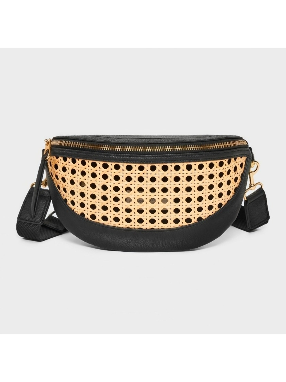 Universal Thread - Black and Natural Woven Belt Crossbody Bag